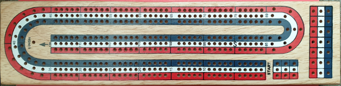 three lane crib board