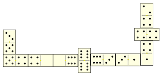 domino line with corners